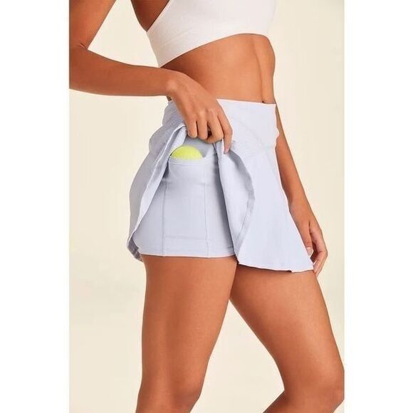 Alala rally tennis skirt sz Large - blue- mesh perforated - Picture 1 of 10